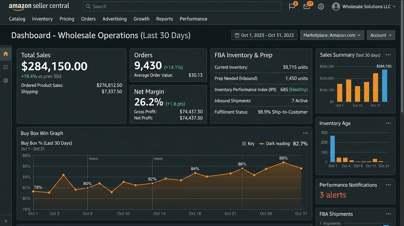 Alpha Consumer Goods FBA Dashboard Screenshot
