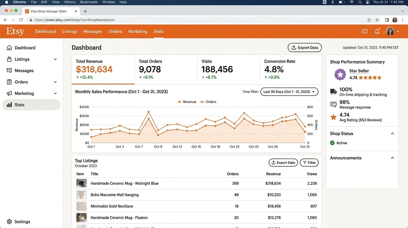 DomiNameJewelry Dashboard Screenshot