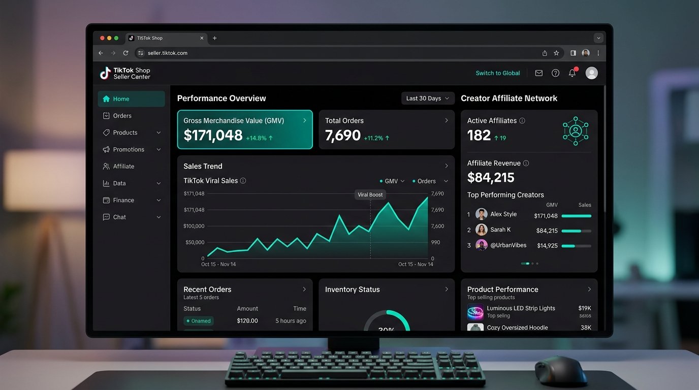 TikTok Shop Viral Brand Dashboard Screenshot